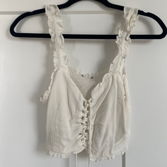 white summer crop corset tank top - Picture 1 of 2